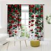 2pcs Contemporary Fashionable Romantic Theme Rose Print Curtains, Light Filtering Drapes for Living Room, Bedroom, Home Decor
