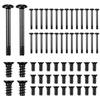60pcs Computer Case Cooling Fan Screws Computer Fan Mount Long Short Screws