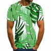 New Men's 3D Digital T-shirt Men's Plant Top Printed Round Neck T-shirt