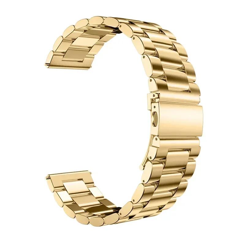 Металлический ремешок из нержавеющей стали для Samsung Galaxy watch 7/FE/6/5 pro/4/Classic 20 мм 22 мм браслет amazfit GTS-GTR-4-3-2e-mini ремешок