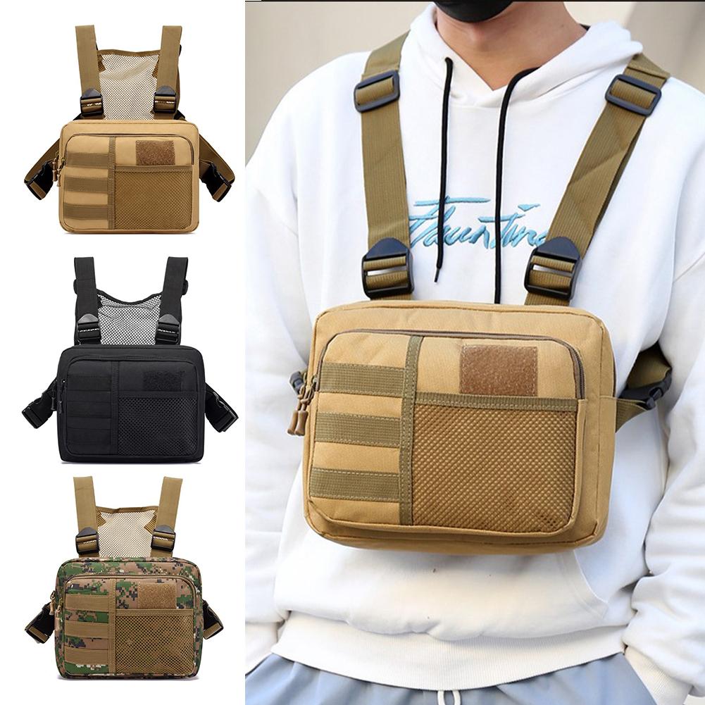 Chest Rig Packs Streetwear Punck Chest Bag Fashion Portable Oxford Multifunctional Multi-pockets Waterproof for Running Travel