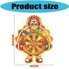 Turkey Dartes Board with Sticky Ball and Dartes Thanksgiving Games Christmas Gift Indoor/Outdoor Party Game Toy for Kids