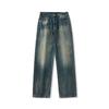 Spring New American Retro Old Jeans Loose Wide-leg Straight Trousers
