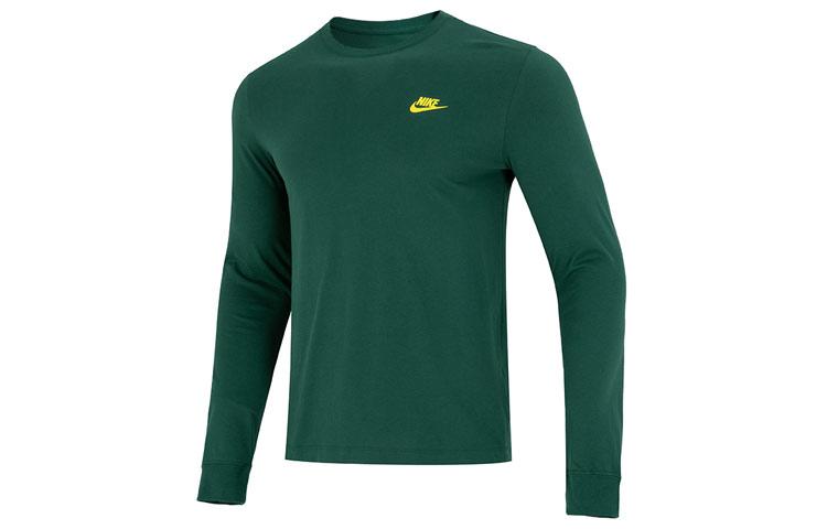 Nike T Shirts Men's Olive Green Crew Neck Moderate Straight Fit DR7822-341