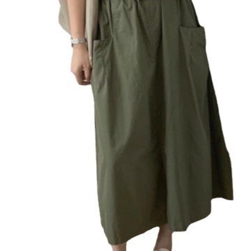 Юбка миди большого размера для рабочей одежды для женщин, летние свободные юбки средней длины, повседневная юбка А-силуэта в стиле ретро