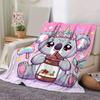 1pc Raccoon Printing Lightweight Flannel Blanket, Comfortable and Warm Blanket, for Camping Sofa Bed and Couch Office, Gift