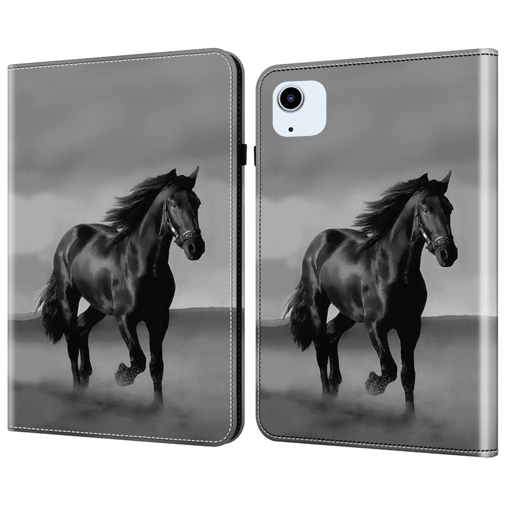 Для iPad Эйр 11 (2025)/(2024)/Воздух (2020)/(2022) Кожаный чехол Противоударная обложка для планшета с подставкой, Принт с узором