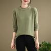 Pullover for Women Cotton Oversize Fleece Thickened Loose Round Neck Casual  Long Sleeve Top