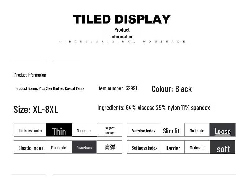 Dibinze Men's Plus Size Straight Leg Casual Pants