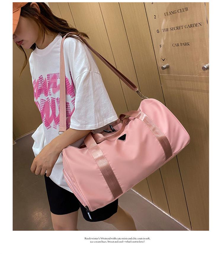 Large Capacity Nylon Travel Bag with Wet/Dry Separation for Sports & Yoga