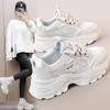 QRJ02 2024 Spring/Summer Women's Trendy Mesh Dad Shoes: Breathable Thick-Soled Sneakers