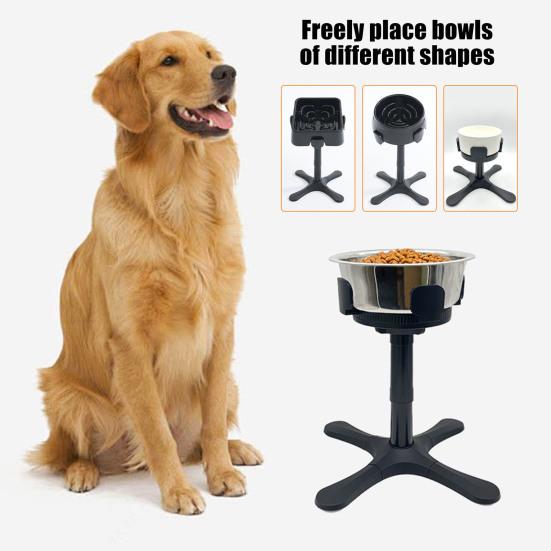 Подставка для миски для собак с 3 уровнями высоты, регулируемая подставка для кормления домашних животных, наклоненная на 15 градусов, держатель для миски для собак средних и крупных пород