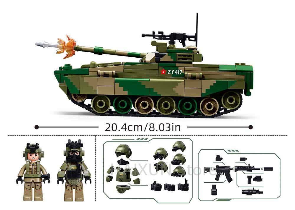 Высококачественный Sluban Zbd-04As Высококачественный Бронированный Транспортный Средство Высшего Качества 385 Деталей Строительный Набор Первого Класса Детали Конструктора Армейский Дизайн