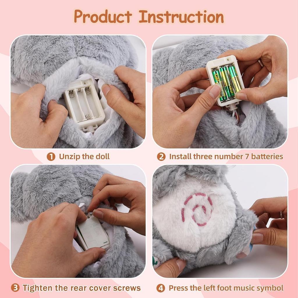 NEW Koala Plush Sleep Aid with Soft Glow Night Light Calming Music and Simulated Breathing Comforting Bedtime Comfort Toys
