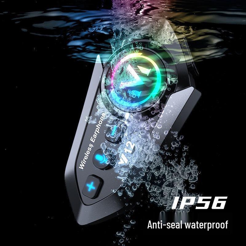 Bluetooth-гарнитура для мотоциклетного шлема Y12 с шумоподавлением, долгим временем работы, для полнолицевых и полулицевых шлемов.