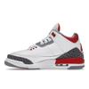 Детские кроссовки Air Jordan 3 Retro GS Fire Red 2022 White Cement-Grey Black DM0967-160