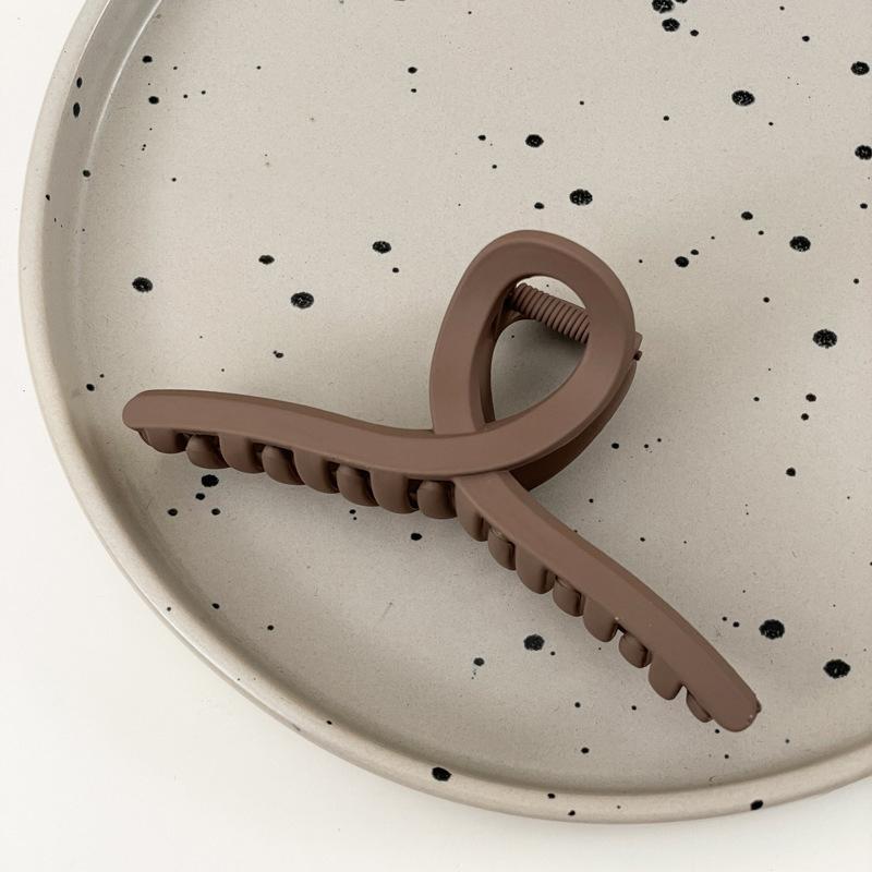 Матовая черная заколка для волос для женщин, элегантные заколки для волос, большие заколки-крабы для волос