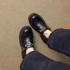 Soft cowhide retro platform single shoes women's spring and autumn small leather shoes loafers