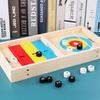 Wooden Double-Sided Small Ice Ball Curling Game Table Desktop Battle For Kids Family Party Toy 1 Set