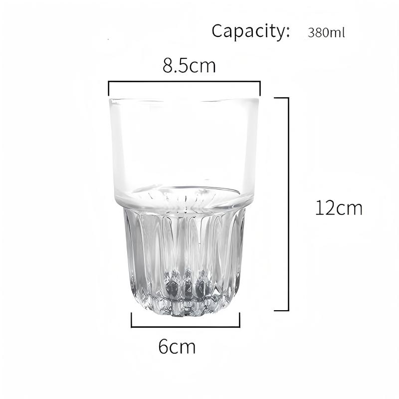 Pige Home 280ml/380ml Ain Lead-free Stackable Glass Tumblers (Tall & Short)