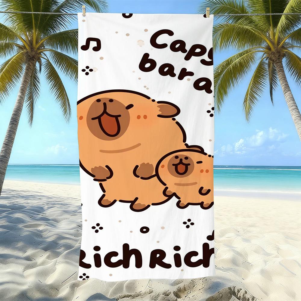 Microfiber Printed Beach Towel Quick-Drying Sand-Proof Absorbent Bath Towel Travel Swimming Towel