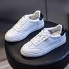 First Layer Cowhide Women's Shoes 2025 New Spring Sports Shallow Mouth Casual Single Shoes Women's Flat Shoes Leather White Shoes Women