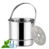 Ice Cube Storage Bucket Stainless Steel Beverage Tub with Handle Wine Buckets with Strainer Home Bar Accessories Beer Chiller