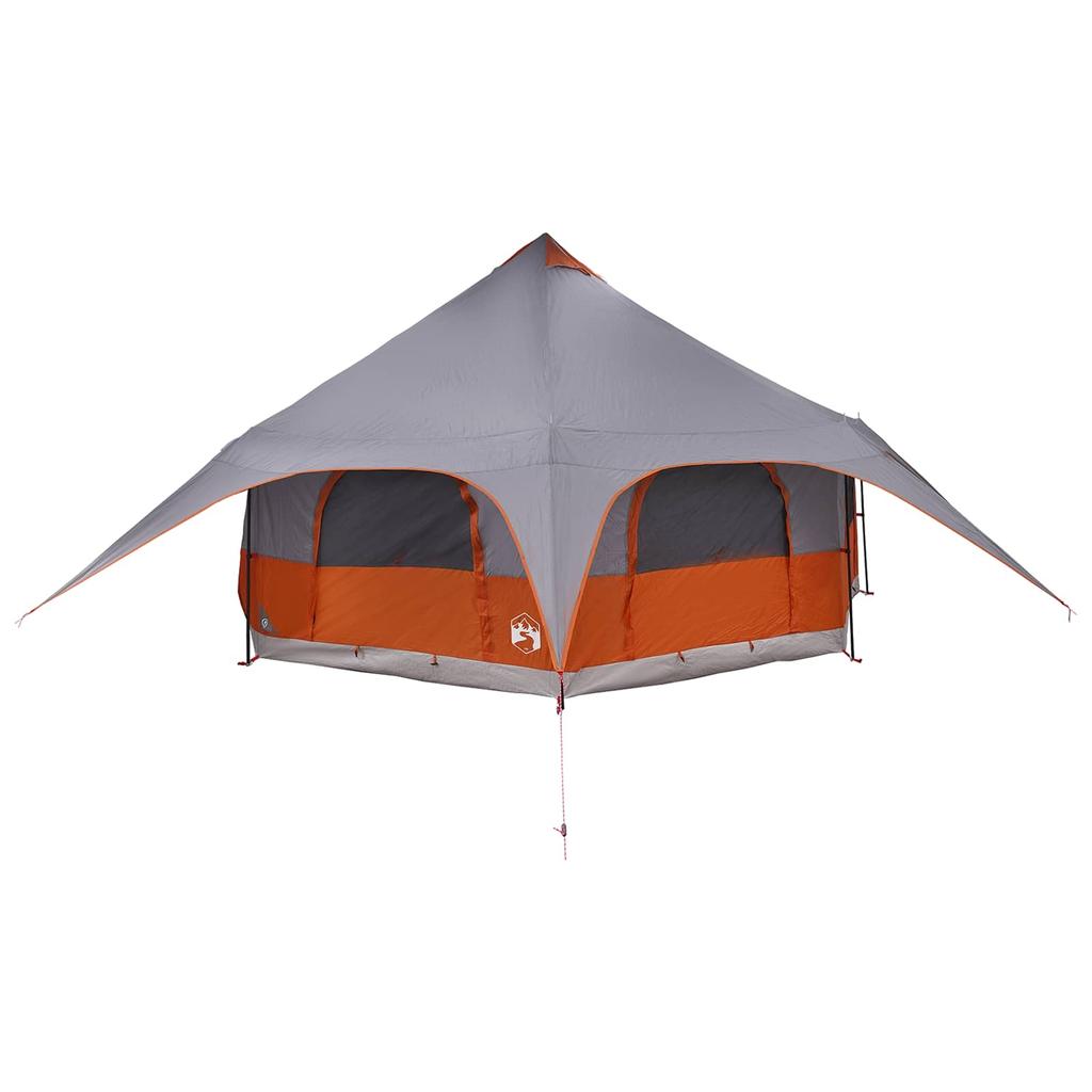 Family Tent Gray and Orange for 10 Persons