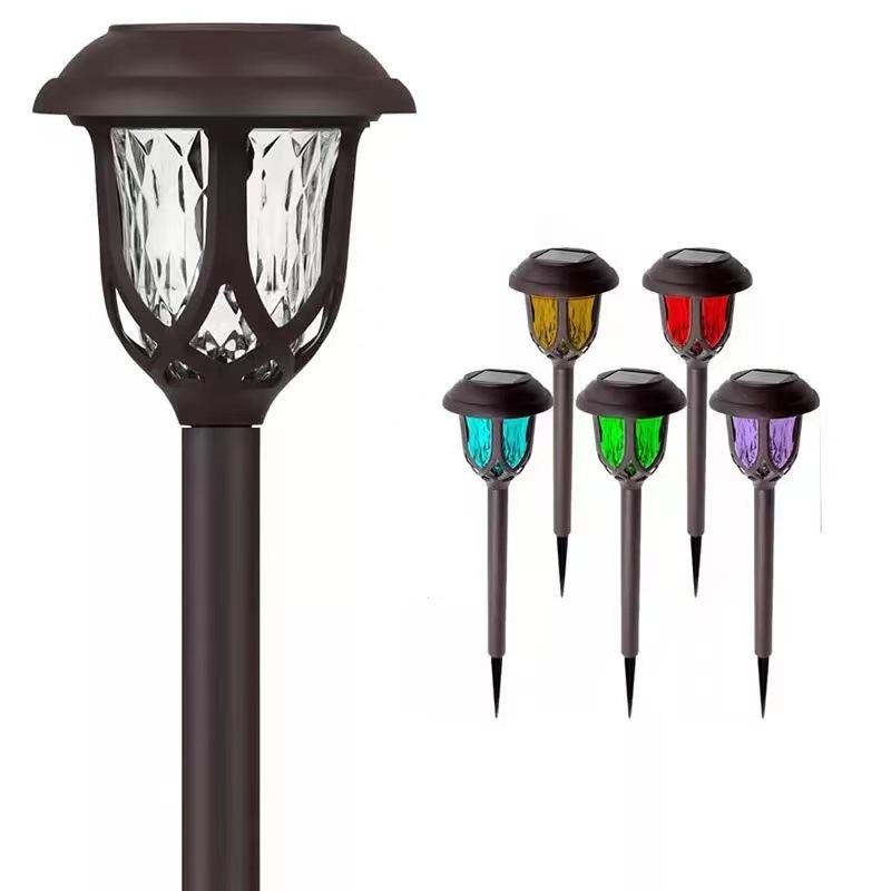 Outdoor Solar Powered 20 Lumens Yard Landscape Lighting Auto on Off Stainless Steel Glass Pathway Lawn Garden Light