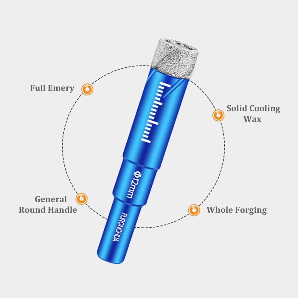 Набор сухих алмазных сверл 5 шт. с 1/4 5/16 3/8 1/2 дюйма для гранита, керамики, мрамора, плитки, камня