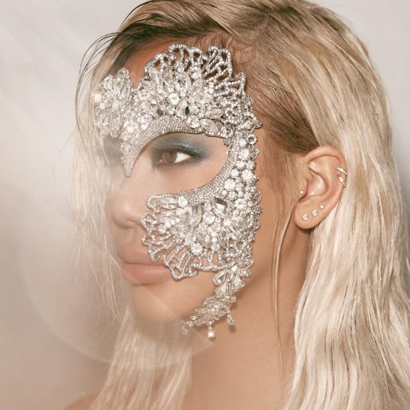 Zircon Mask Mermaid Halloween Party Elastic Rhinestone Face Jewelry Women