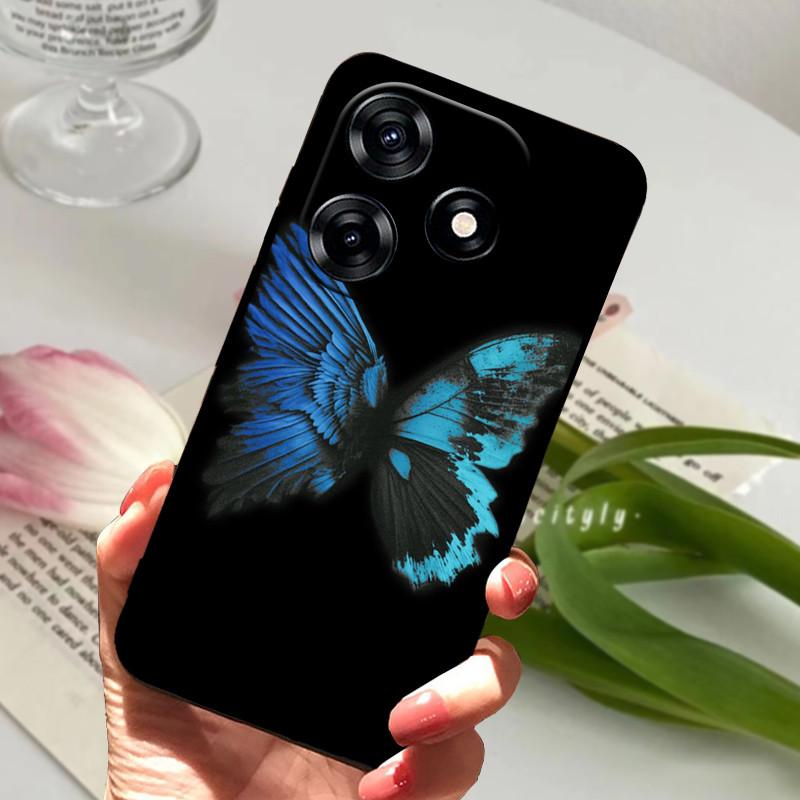 Чехол для Tecno Spark 10 6.6" Ударопрочный Мягкий Силикон ТПУ Задняя Крышка для Tecno Spark 10 4G Чехлы для Телефона Spark10 Милые Fundas Capa