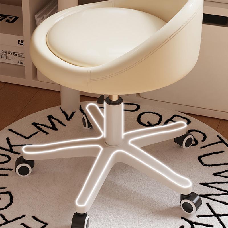 Регулируемый по высоте макияжный стул на колесиках для спальни девочки, салона красоты или студии нейл-арта