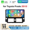 For Toyota Prado 2010 Car Multimedia Video Radio Player DSP Stereo Wireless Carplay 12.3 Inch Touch Screen Auto Tools No 2 Din