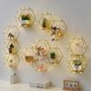 Wall Mounted Hexagon Shelf Handicraft Display Rack Floating Wall Shelf Sundries Storage Holder Living Room Home Decoration