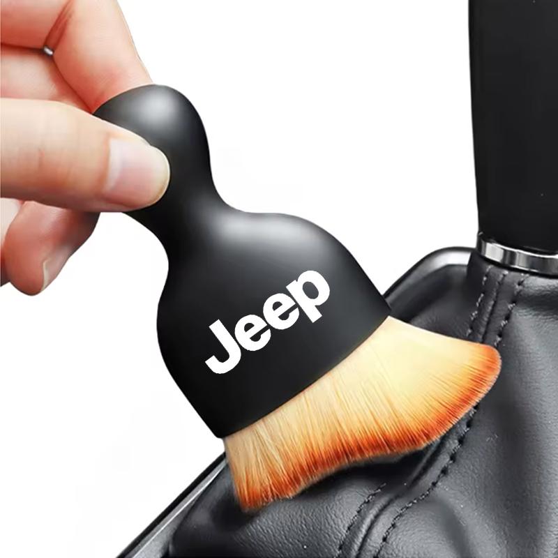 Cleaning Brush Air Conditioning Outlet Car Wash Cleaning Tool Sticker For Jeep Renegade Wrangler Cherokee Compass Accessories AJX1