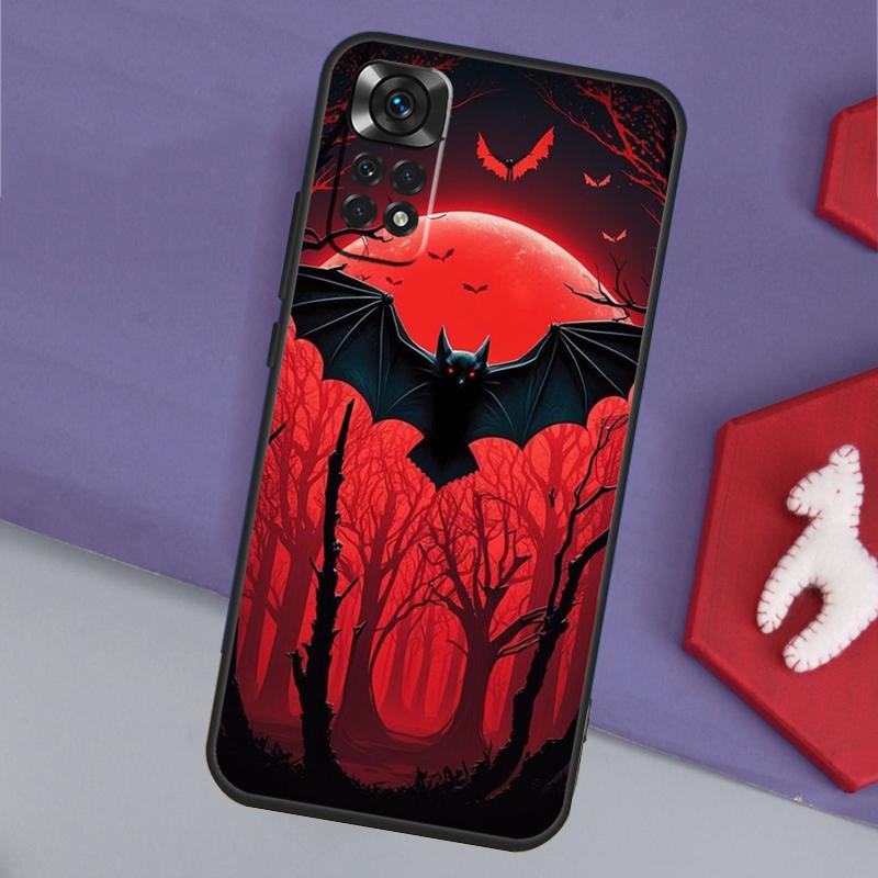 Чехол Готический Ужас Летучие Мыши Полная Луна Для Xiaomi Redmi Note 14 13 12 11 Pro 9 10 9S 10S 11S 12S Redmi 14C 10C 12C 13C