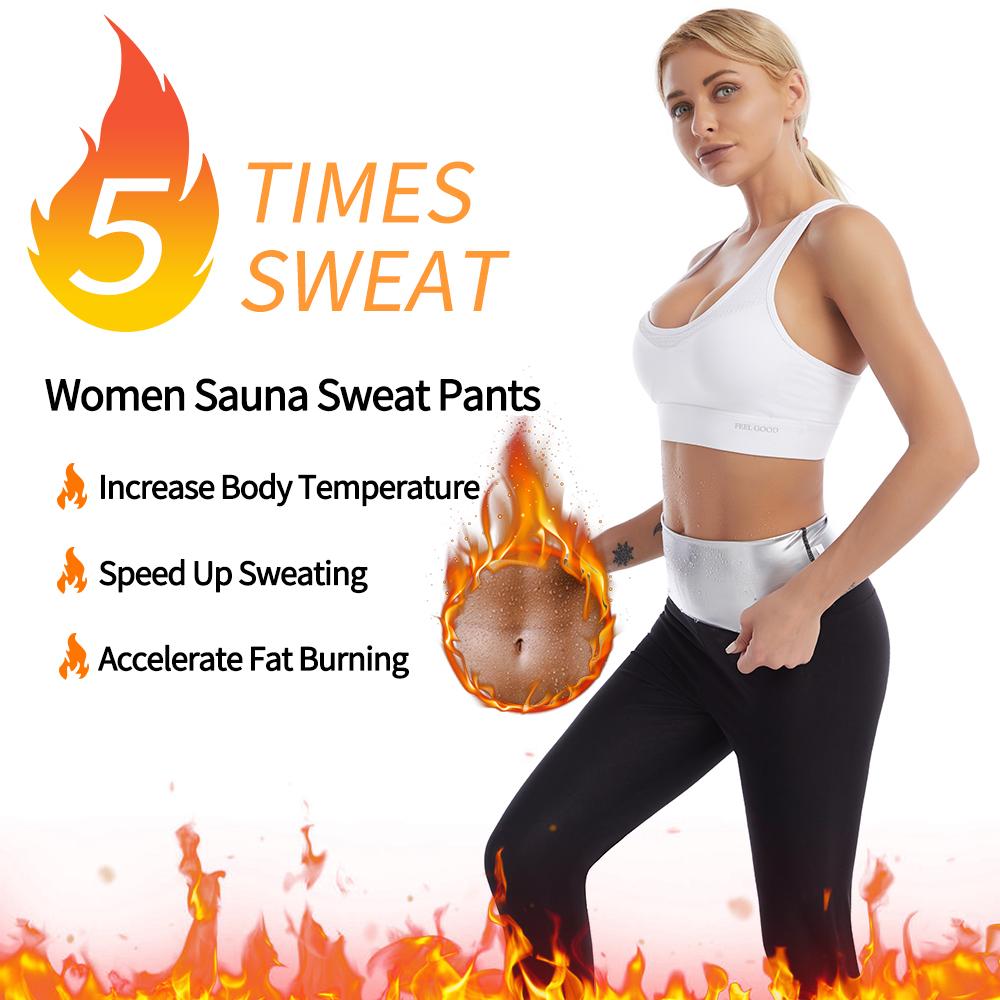 Women Sauna Pants High Waisted Compression Pants Workout Sweat Leggings Slimming Body Shaper Gym Exercise Thermo Sportswear Fitness Trousers