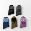 5 Pairs Elastic Cuff Mid Calf Socks Soft Breathable Cartoon Cat Socks  Street Matching