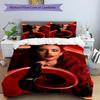 3pcs Descendants The Rise of Red1 Design Cover Set - HD Printed Bedding with 1 Cover and 2 Pillowcases - Perfect for Home and Dorm Decor