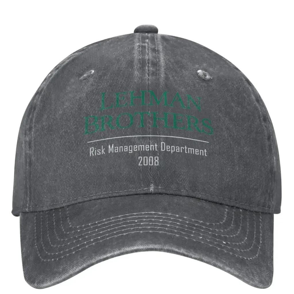 LehUnisex Brothers Risk UnisexageUnisext DepartUnisext Washed Baseball Cap Bank Logo Trucker Hat Unisex Unisex SunProof Baseball Caps