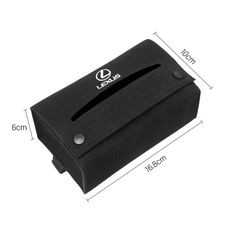 Car Tissue Box Suede Storage Bag Interior Accessories For Lexus F-SPORT ES RX NX LS UX LM LX GX LC RZ IS CT GS RC HS SC TX LBX AFG1