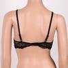 Womens Sheer Mesh Lingerie Straps Crisscross 1/4 Cups Underwired Bra Top