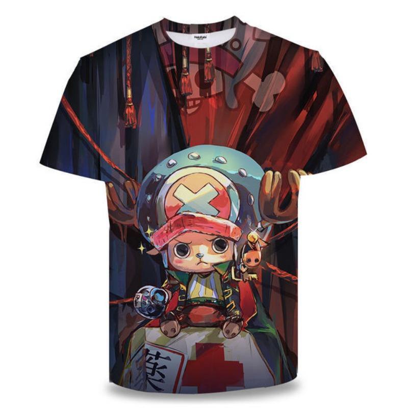 One Piece Zoro 3D Printing Anime Clothes Men's T-shirt Spring and Summer Short Sleeve Men's Trendy T-shirt Tops