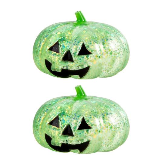 Squeeze Stress Ball 1/2/3Pcs Halloween Pumpkin Relief Toy, Creepy Head Glitter for Kids Adults, Party Favors