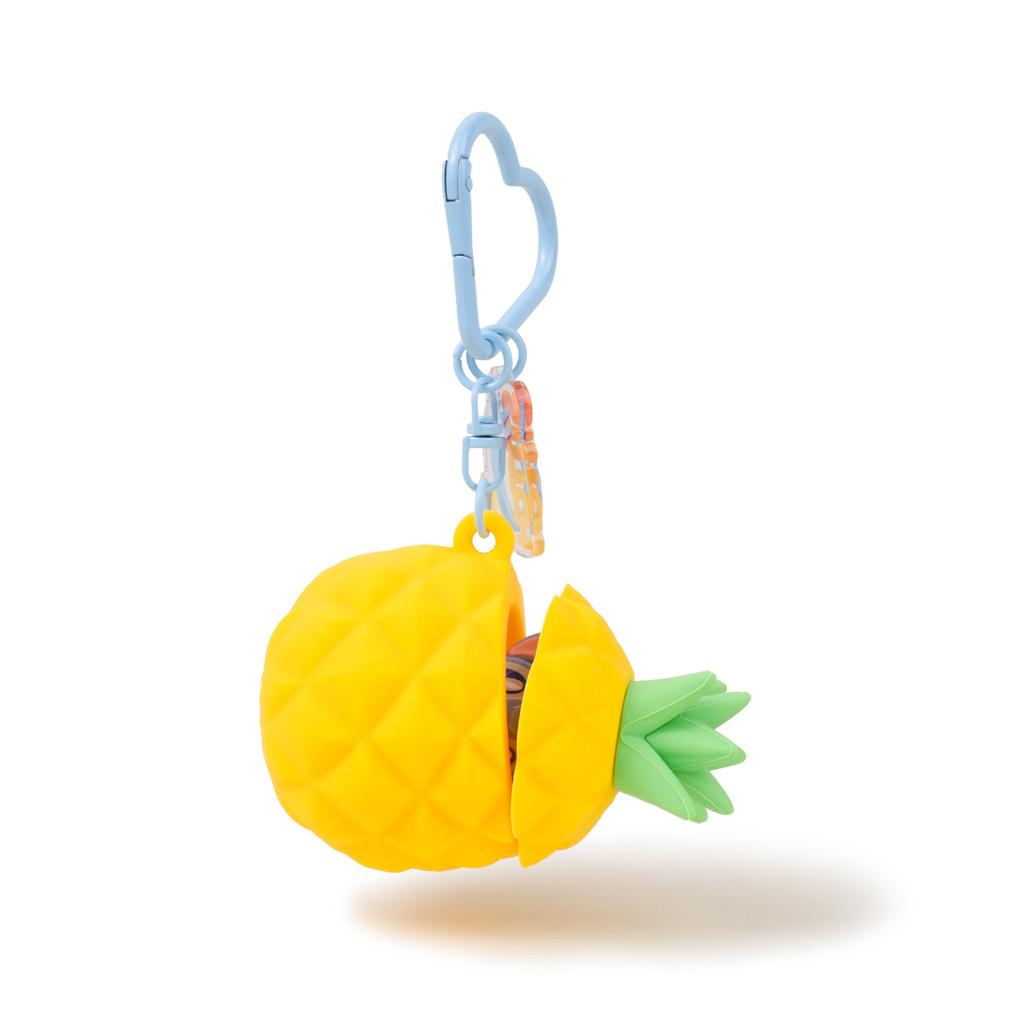 Stitch Summer Beach Collection Pineapple Silicone Keychain With Cute Character Design For Kids And Teens