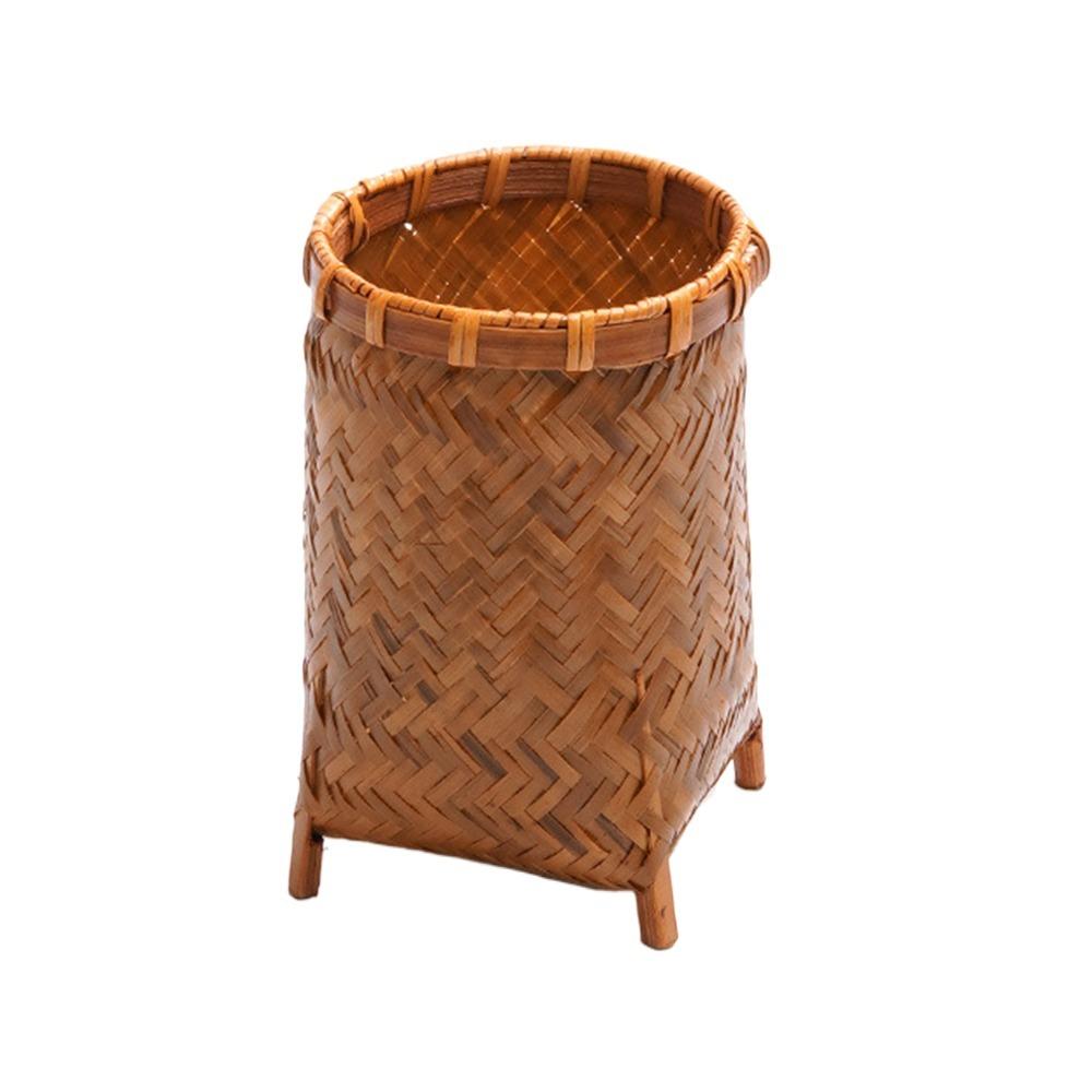 Natural Tea Ceremony Display Baskets Handmade Pencil Holder Multipurpose Makeup Brush Holder Home