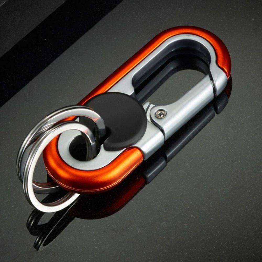 Waist Buckle Metal Bag Charms Car Key Holder Keys Organizer Double Ring Keychain Car Keychain