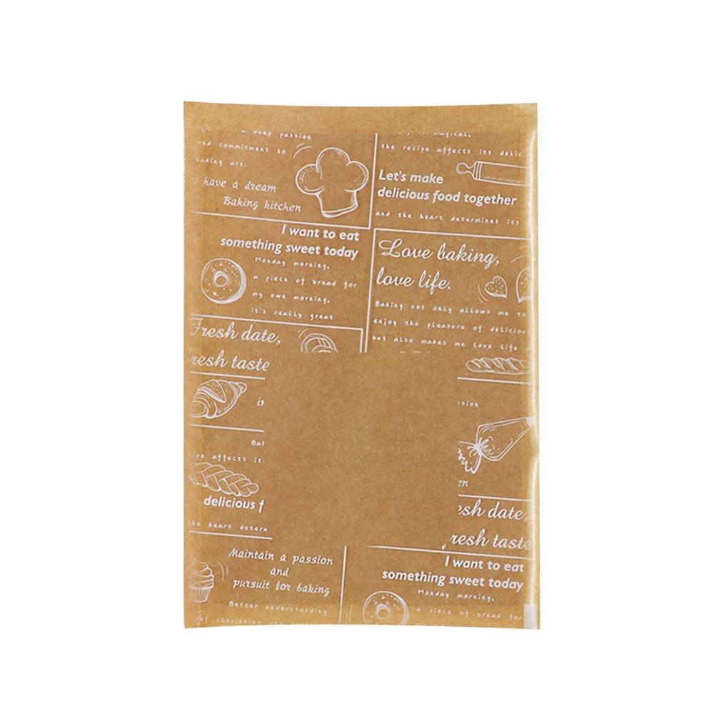 100 шт. Пакет для упаковки пищевых продуктов с мультяшным рисунком, термостойкий пакет, пакет для тостов, пончиков, бейглов