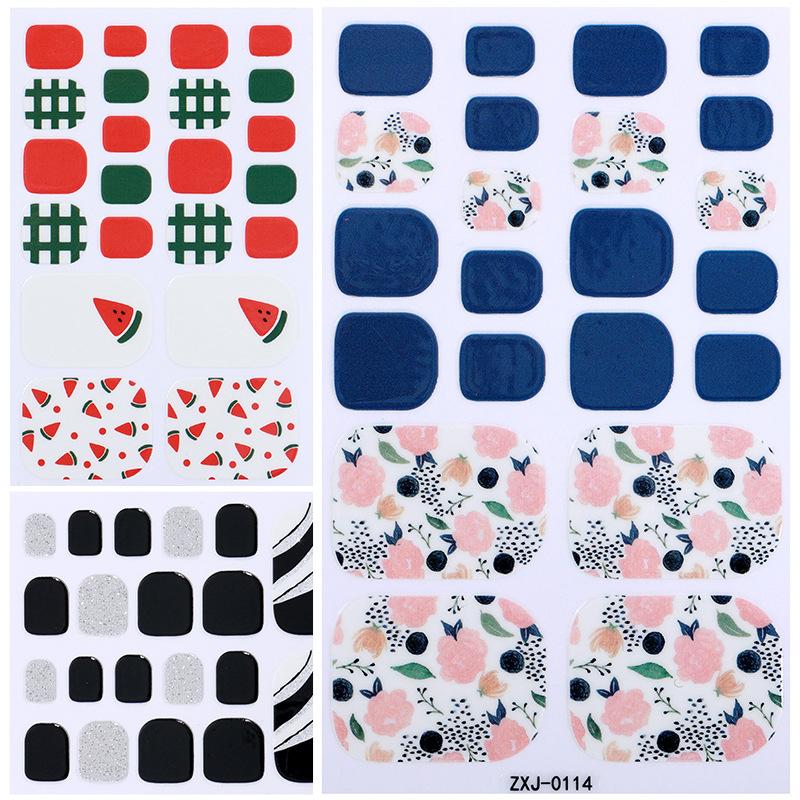 Летняя новая наклейка для ногтей, милая наклейка для ногтей на ногах, водонепроницаемая прочная наклейка для ногтей, декоративная женская